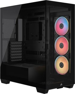 Corsair 3500X LXR LINK ATX-kotelo panoraamaikkunalla, musta