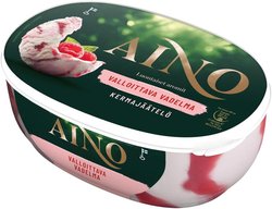 Aino Valloittava Vadelma kermajäätelö kotipakkaus 506g/900ml