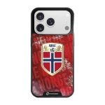 Phonecases3D iPhone 17 Pro Max Norges Fotballforbund -3D suojakuori, musta