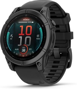 Garmin Fenix E -urheilukello, 47 mm, teräksenharmaa / musta