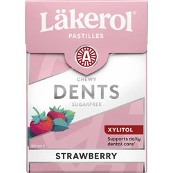 Läkerol Dents 85 g Strawberry pastilli