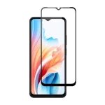 Screenor OPPO A17/A18 Full Cover -panssarilasi, musta/läpinäkyvä