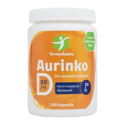 Terveyskaista Aurinko D 50 mikrog 100 kaps