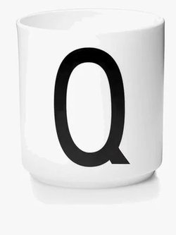 Design Letters Muki Posliini Q, Valkoinen