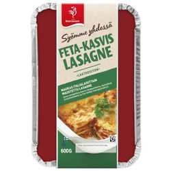 SAARIOINEN FETA-KASVISLASAGNE  600 G