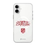 Phonecases3D iPhone 16 Plus Atlético de Madrid Clear case -suojakuori, valkoinen