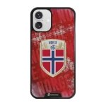 Phonecases3D iPhone 16 Plus Norges Fotballforbund -3D suojakuori, musta