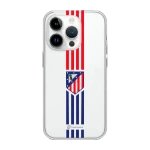 Phonecases3D iPhone 14 Pro Atlético de Madrid Clear case -suojakuori, valkoinen