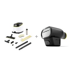 Kärcher SC 3 Deluxe Easy Fix höyrypesuri + Kärcher vaatehöyrystin