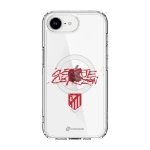 Phonecases3D iPhone 17e/16e Atlético de Madrid Clear case (MagSafe) -suojakuori, valkoinen