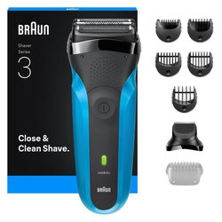 Braun Series 3, 310BT Wet&Dry -parranajokone partatrimmerilisäosalla