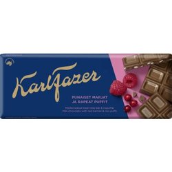 KARL FAZER PUNAISET MARJAT SUKLAALEVY 180 G