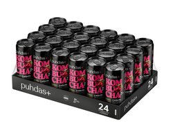 Puhdas+ Kombucha Kirsikka, luomu, 330 ml, 24-pack