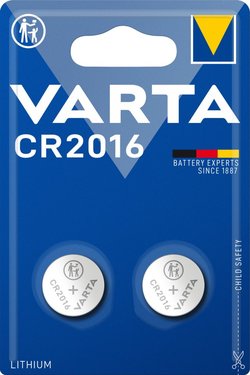 Varta CR2016 -paristo, 3 V, 2 kpl, lithium