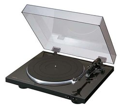 Denon DP-300F vinyylisoitin, musta