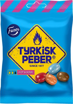 Tyrkisk Peber Hot & Sour 150g pippurisia salmiakkihedelmäkaramelleja