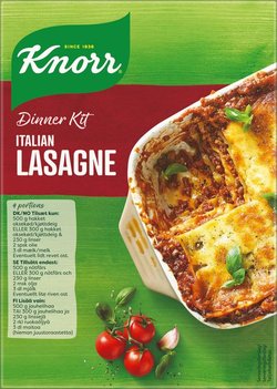 Knorr Lasagne Ateria-aines 262 g 4 annosta
