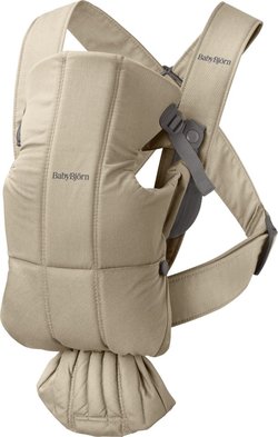 BabyBjörn Mini Woven -kantoreppu, beige