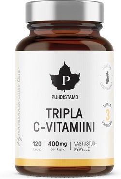Puhdistamo Tripla C-vitamiini 400mg, 120kaps