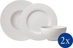 Villeroy & Boch Manufacture Rock -astiasarja, 6-osainen, valkoinen