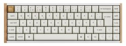 Keychron K6 HE SE 65 % pelinäppäimistö, valkoinen/puu