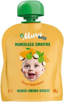 Muru Baby Mangolassi Smoothie 6 kk Luomu mango-omena-kookos 90 g