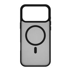 FoneKit MagSafe Soft Touch suojakuori, iPhone 17 Pro Max, musta/harmaa