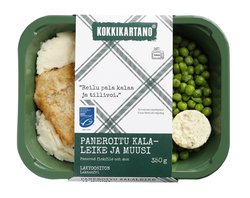 Kokkikartano paneroitu kalaleike ja muusi 350g