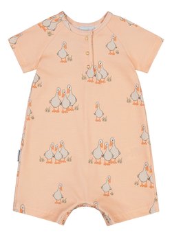 Metsola Tiny Farmers Rib Romper, Milky Apricot