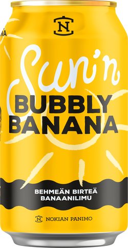 Sun'n Bubbly Banana virvoitusjuoma 0,33l