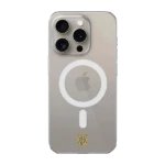 Phonecases3D iPhone 15 Pro Aalesunds FK Clear case (MagSafe) -suojakuori, valkoinen