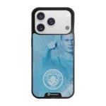 Phonecases3D iPhone 17 Pro Man City Haaland -3D suojakuori, musta