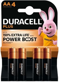 Duracell Plus Power Boost AA -alkaliparisto, 4 kpl