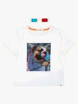Billybandit T-Paita \u0026 3D-lasit, White