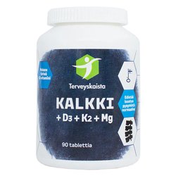 Terveyskaista Kalkki+D3+K2+Mg tabl 90 kpl