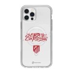 Phonecases3D iPhone 12 Atlético de Madrid Clear case (MagSafe) -suojakuori, valkoinen