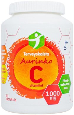 Terveyskaista Aurinko C 1000 mg 90 tabl. PITKÄVAIKUTTEINEN