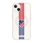 Phonecases3D iPhone 14 Atlético de Madrid Clear case (MagSafe) -suojakuori, valkoinen