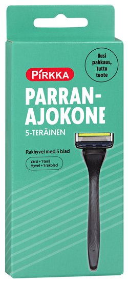 Pirkka parranajokone 5-teräinen