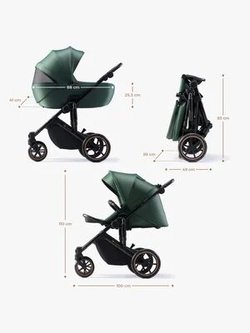 Kinderkraft Prime 2 2-in-1 Yhdistelmävaunut, Dark Green