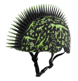 T-REX BONEZ MOHAWK FS BLACK - lasten pyöräilykypärä