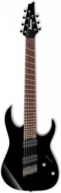 Ibanez RGMS7-BK Multi Scale -7-kielinen sähkökitara, musta