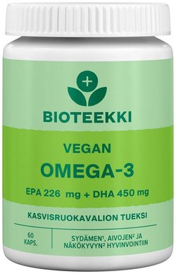 Bioteekki Vegan Omega-3 60 kaps.