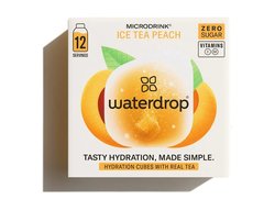 Waterdrop Ice Tea Peach porekuutio, 12 x 24 g