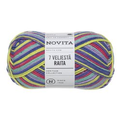 NOVITA LANKA 7 VELJESTA RAITA 100 G RIEMUKAARI 978