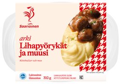 Saarioinen arki lihapyörykät ja muusi 310g