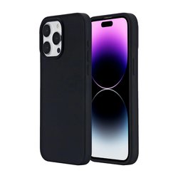 eSTUFF iPhone 15 Pro Max INFINITE ROME -silikonisuojakuori, musta