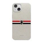 Phonecases3D iPhone 15 Manchester United FC kompostoituva suojakuori, valkoinen
